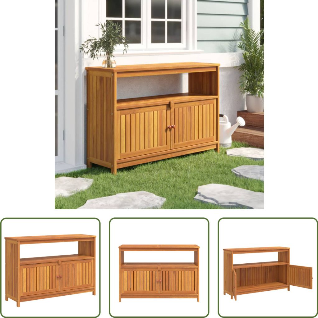 The Living Store Garten-Konsolentisch 110x35x75 cm Massivholz Akazie