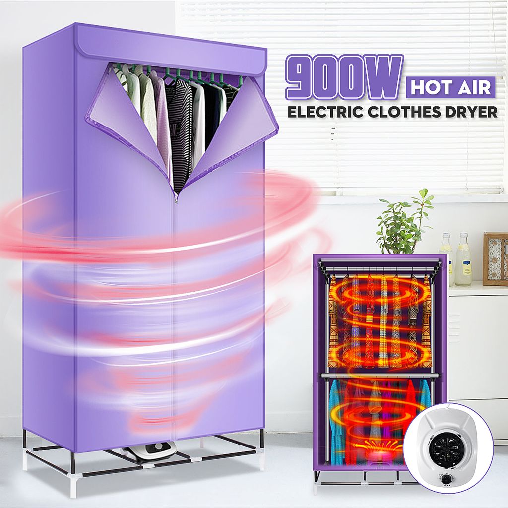 Dryers Tragbare Wäschetrockner Elektrische Kleiner 900W Hocheffiziente Stumme Trockner Maschine Automatischer Timer 180min 