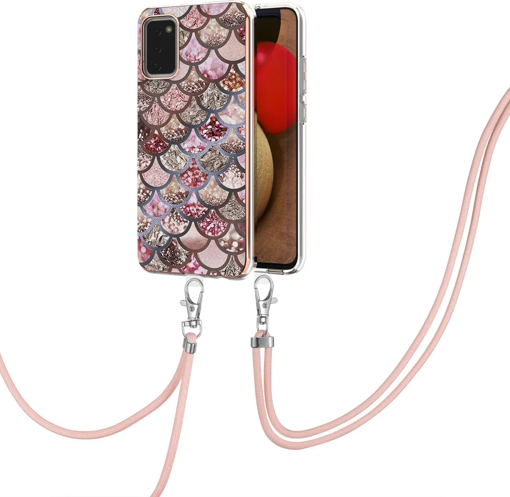 Cover Samsung A03s Caffè: Custodia TPU con Laccio regolabile Trendy