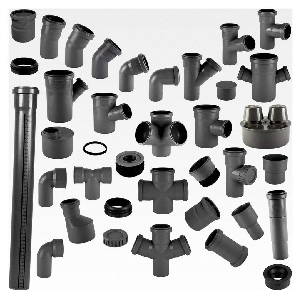 HT Rohr DN90, Länge 500mm, Außendurchmesser 90mm mit Muffe und Gummi-Dichtung, Steck-Ende außen Ø 90mm, Kanalrohr für Abwasser und Lüftung, K...
