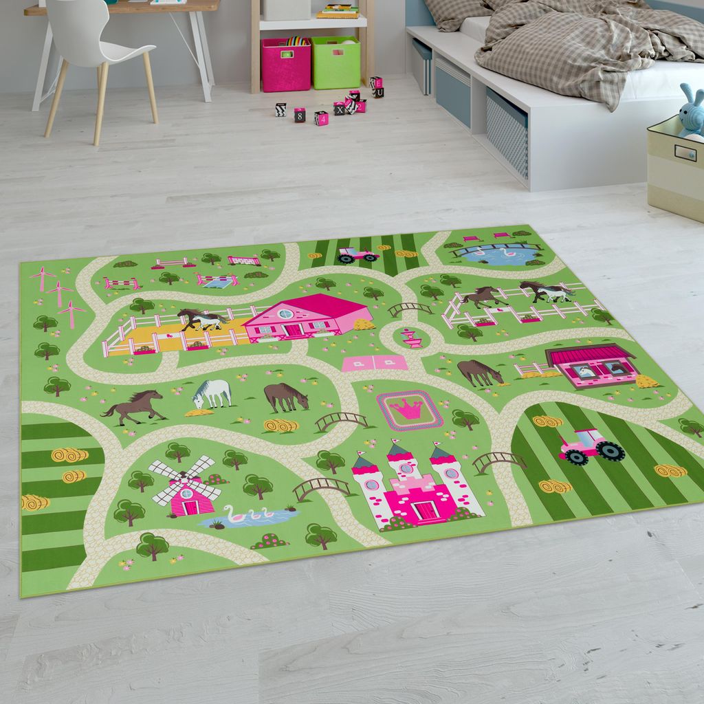 Kinder-Teppiche, Kurzflor-Teppiche für Kinderzimmer mit Produktbild 
