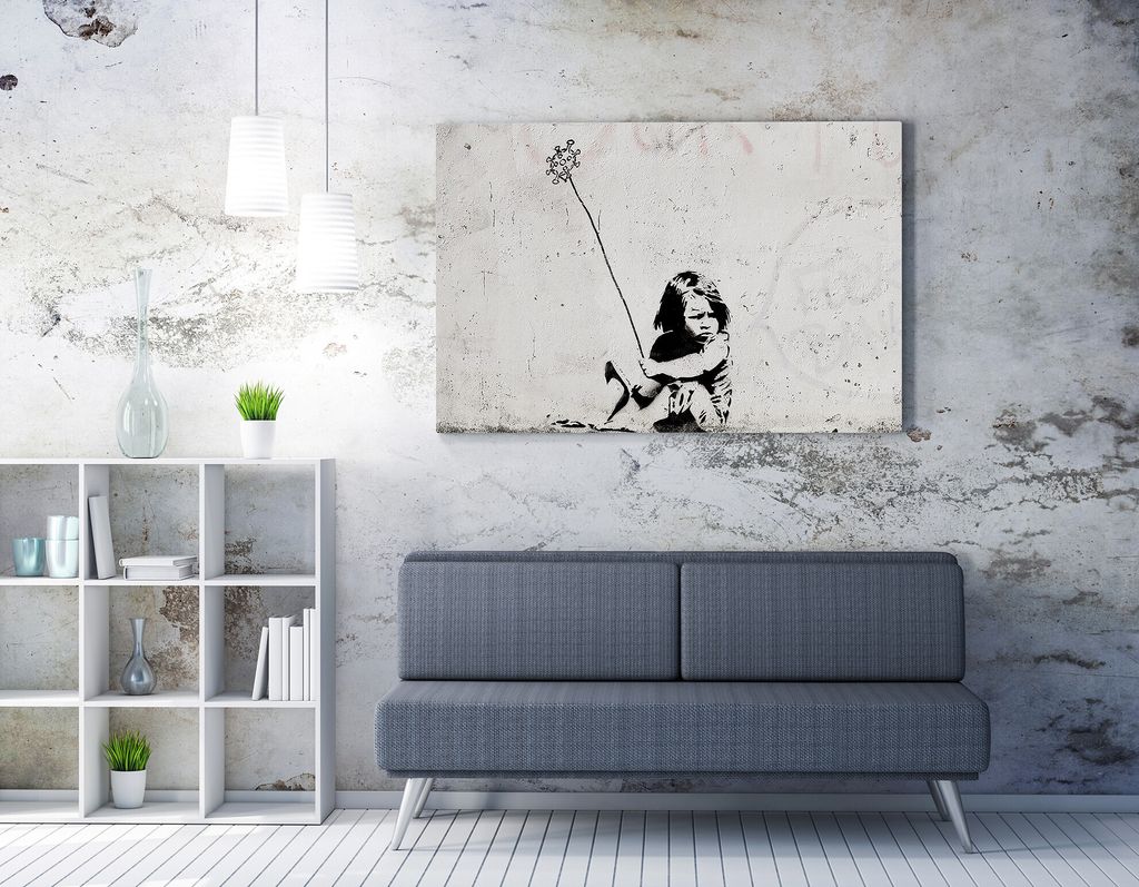 Wallity, WY08- BRS1116, Bunt, Leinwandbilder, 70 x 100 cm, 50% Baumwolle / 50% Polyester
