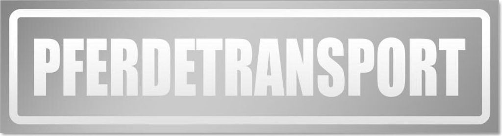 Kiwistar Pferdetransport invertiert Magnetschild Schild magnetisch - 60cm Silber - Magnetfolie für Auto PKW Kfz