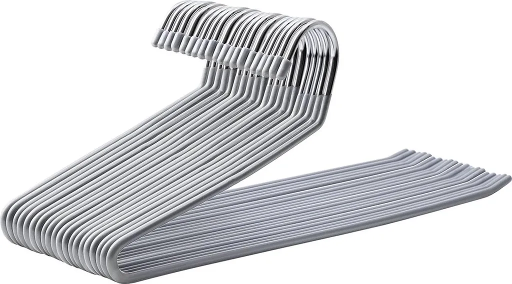 Kit Primo Arredo: 20 Appendiabiti Grigi Salvaspazio per Nuova Casa