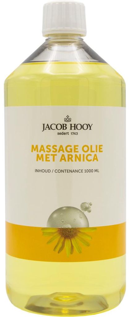 Jacob Hooy Massageolie met natuurlijke arnica (1000 ml) Productafbeelding 
