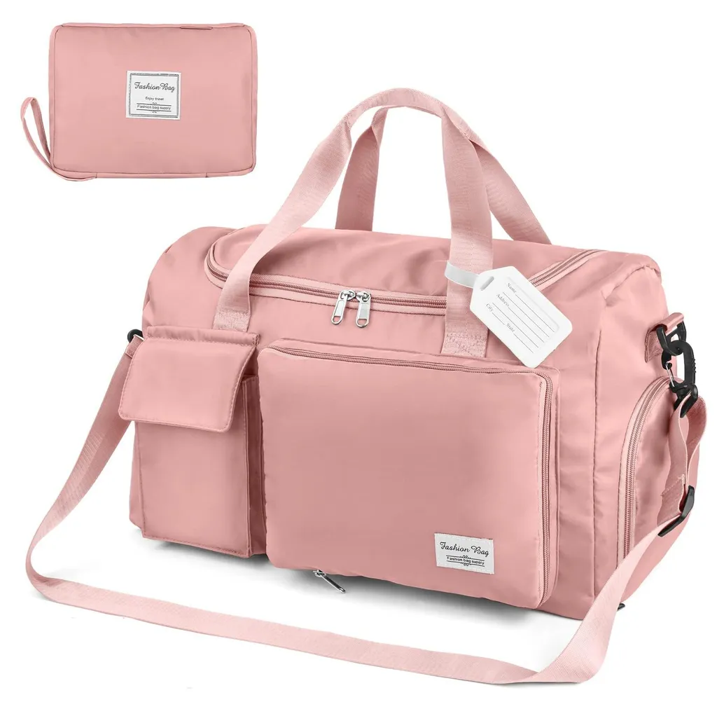 Sac de sport rose pour femme et homme idéal pour voyage court séjour