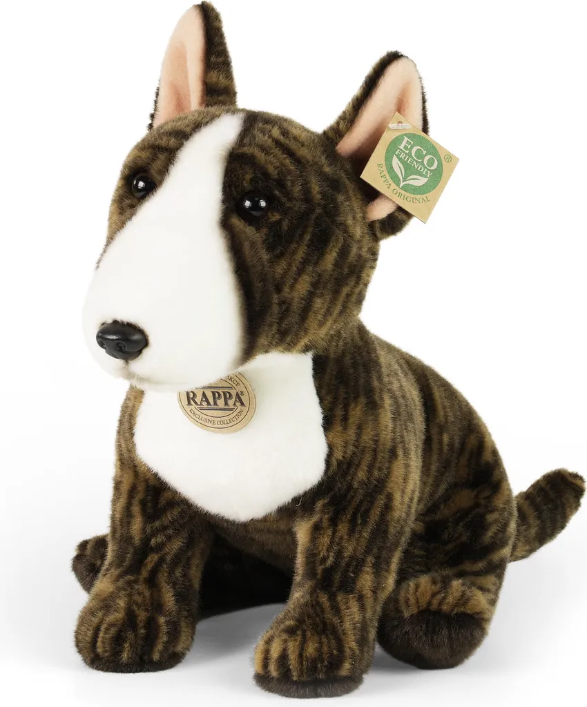 Doudou Chien Bull Terrier Anglais 30 cm en Matières Recyclées Douces