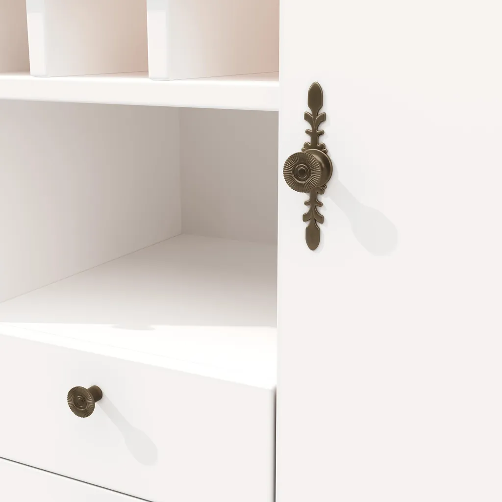 Table haute blanche pivotante à 360° modulable avec casier à bouteilles - 18