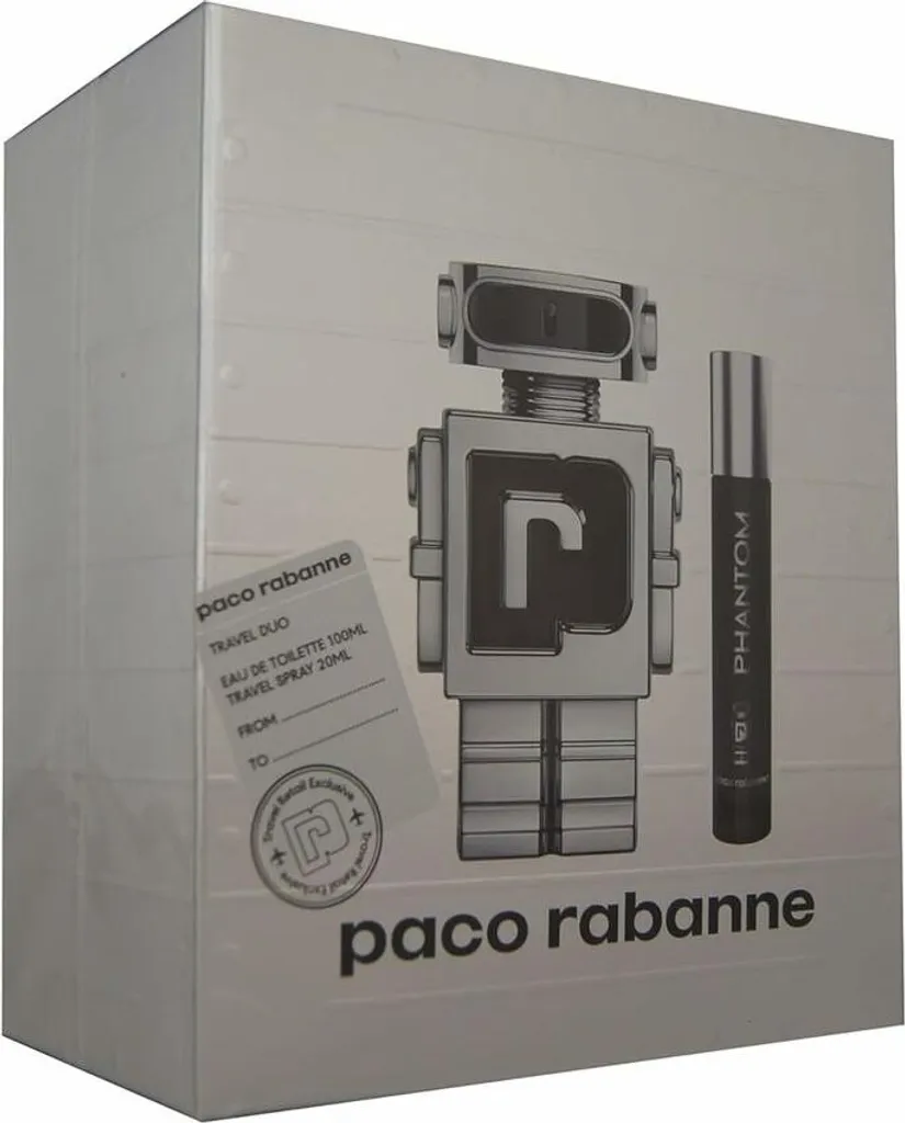 Set de Parfum Homme Paco Rabanne Phantom EDT 2 Pièces Coffret Cadeau