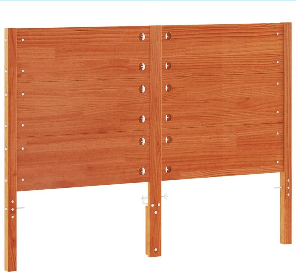 vidaXL Kopfteil Wachsbraun 160 cm Massivholz Kiefer