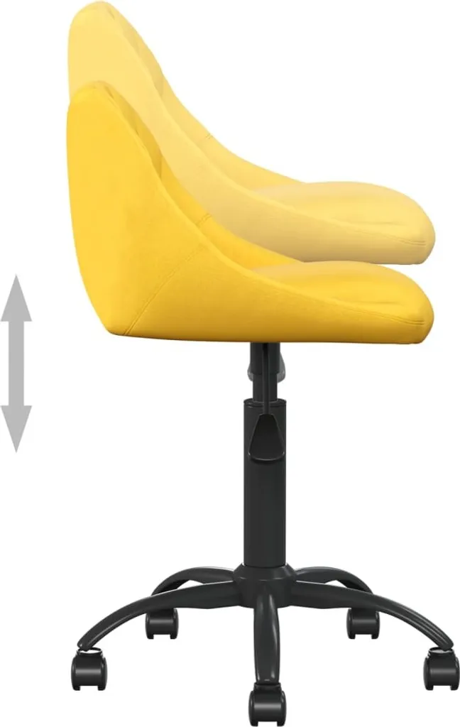 Sedia Ufficio SYFAX™ Senape: Velluto Soft e Altezza Regolabile - 3