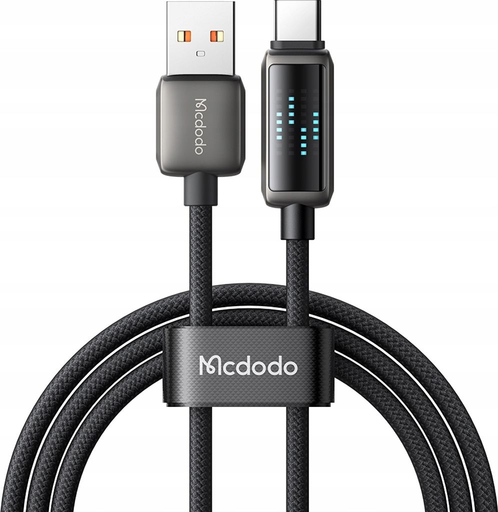 Mcdodo CA-2350 USB-A to USB-C cable, 6A, LED display, 1.2m Zdjęcie produktu 