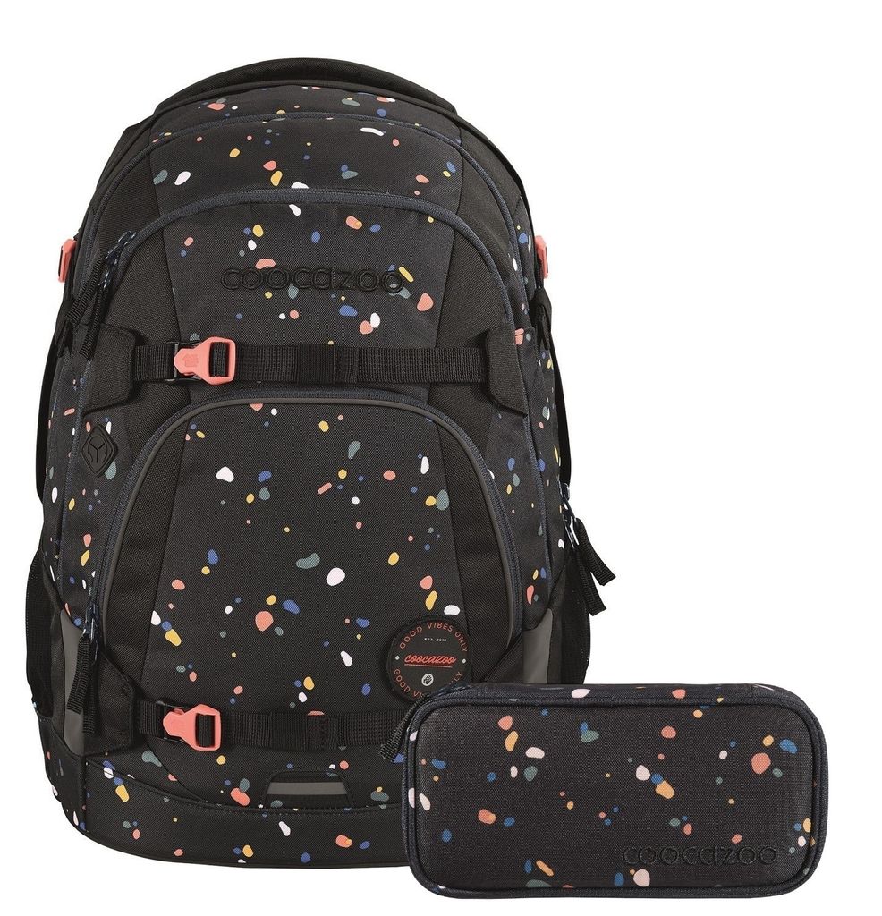Coocazoo Schulrucksack-Set MATE Sprinkled Candy 2-tlg,, inkl. Mäppchen