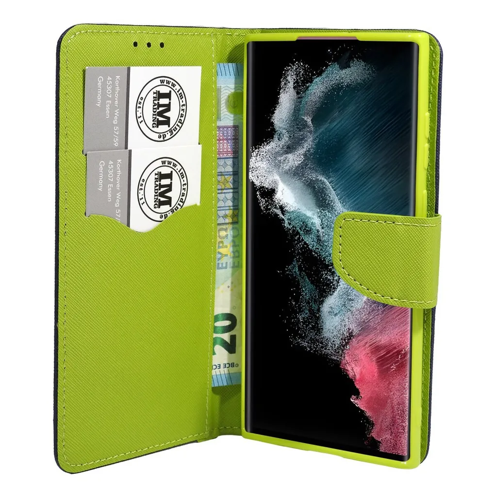 Custodia a libro Fancy per Samsung S25 Blu-Verde | Protezione Totale