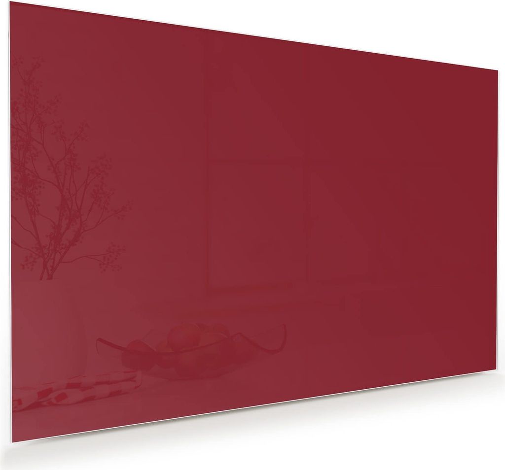 Glasbild 120x80cm in XXL für Wohnzimmer, Schlafzimmer Motiv Weinroter Hintergrund II