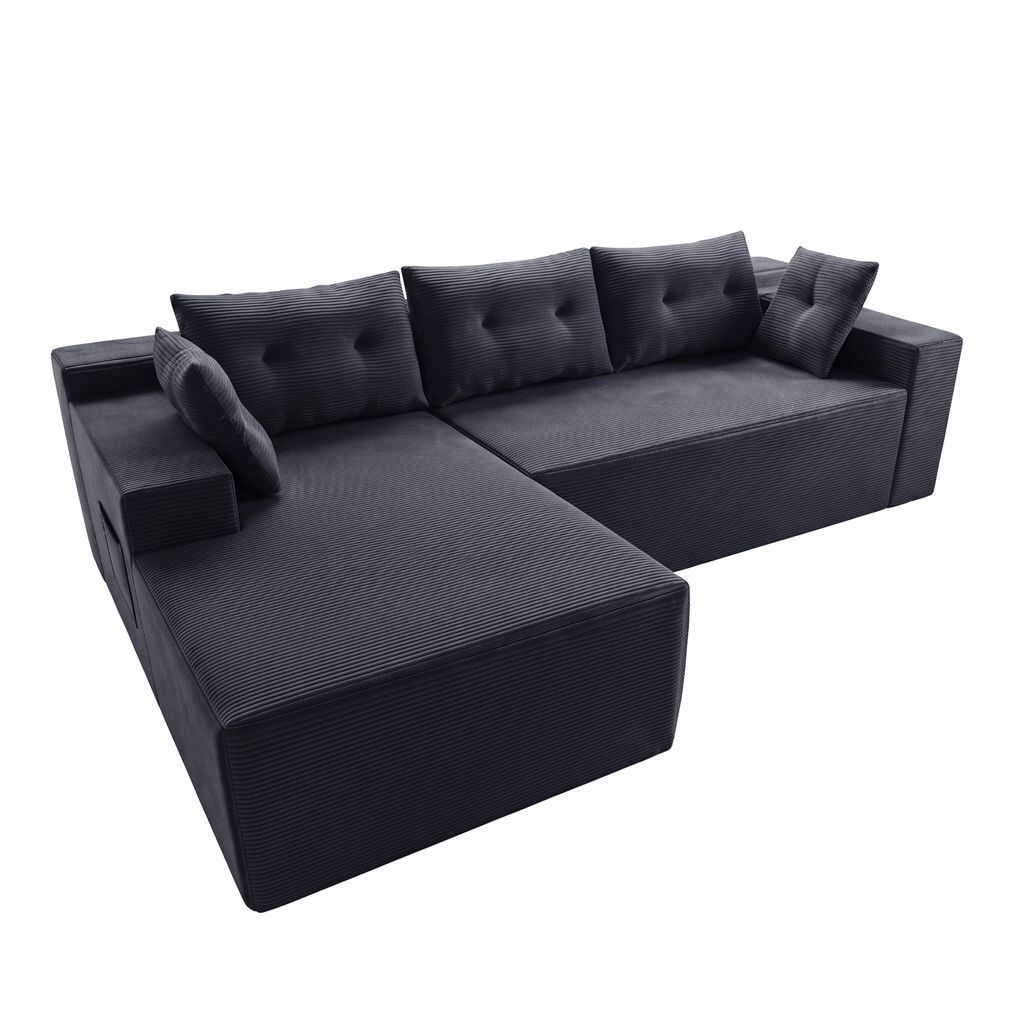 GLP Modulares Ecksofa 256 cm aus Cord, 4-Sitzer mit Produktbild 