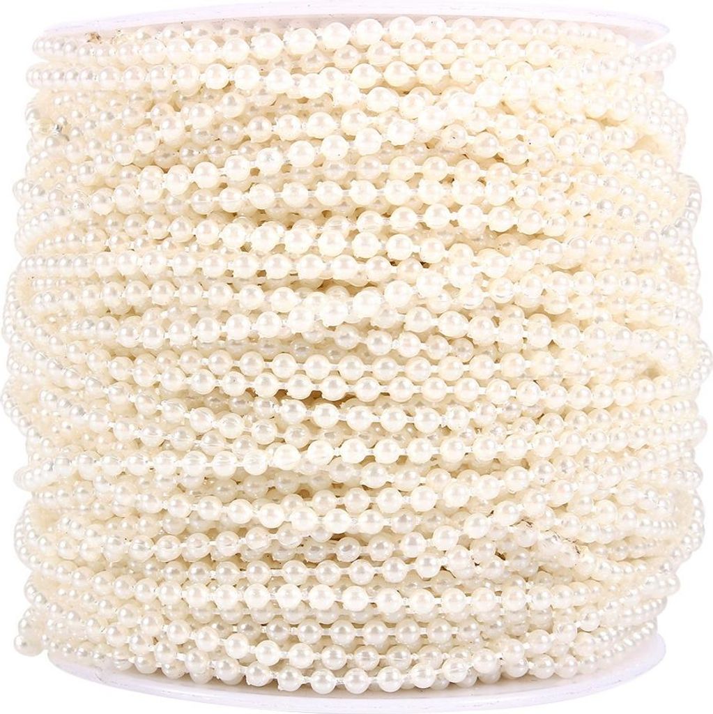 50 m Rolle 3 mm Angelschnur, Perlenschnur, Perlenkette, Girlande, Hochzeitsdekoration, Mittelstücke, Beige