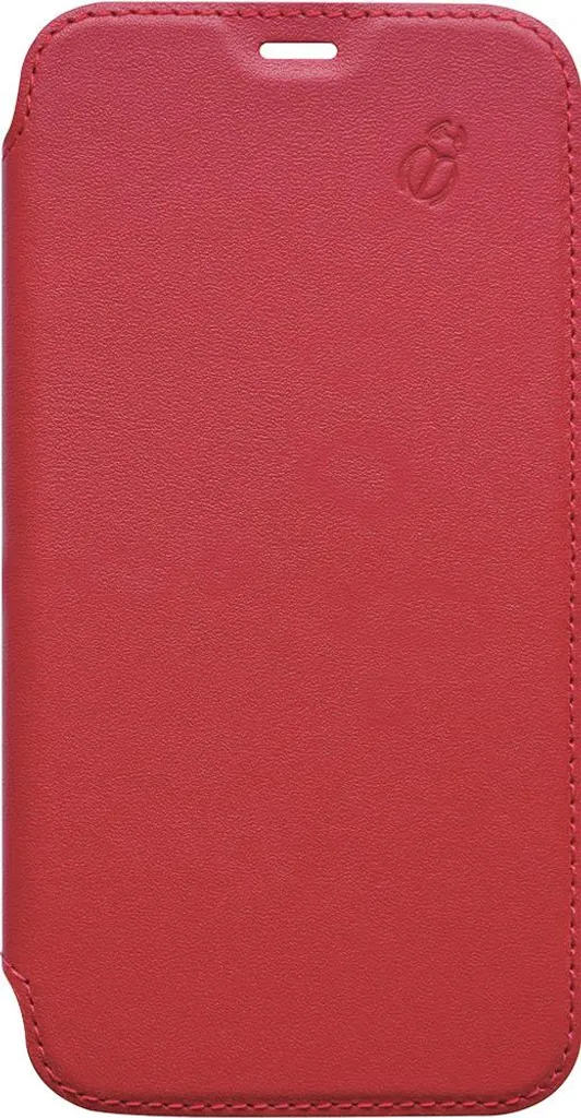 Étui antichoc iPhone 6 / 7 / 8 rabat cuir rouge et dos clair