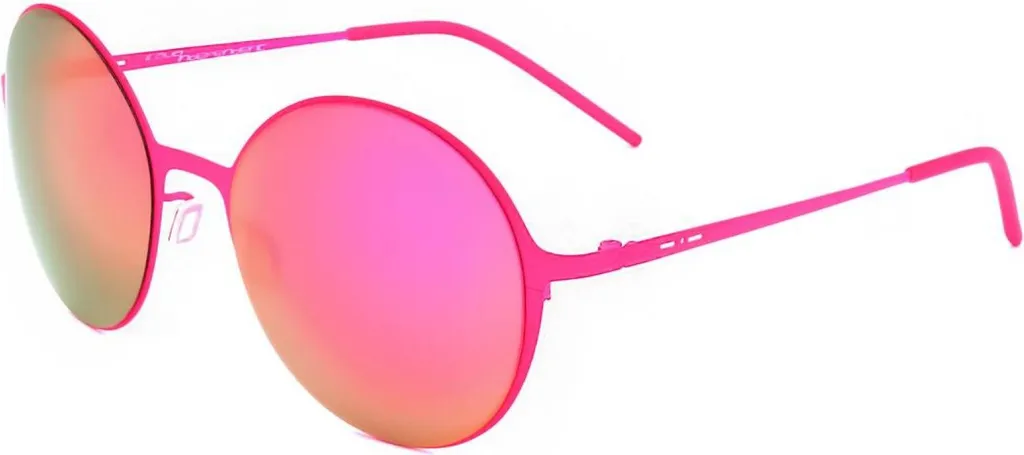Italia Independent 0201 Fuxia Led - Occhiali da Sole Unisex Metallo Sottile