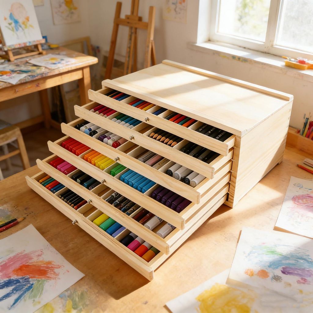Aufbewahrungsbox für Künstler, 6 Schubladen, mit Produktbild 