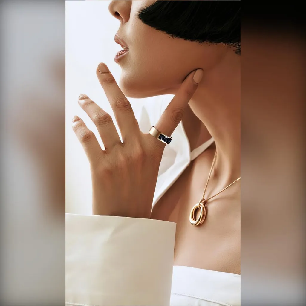 INF Smart Ring Argento 9: Anello Intelligente con Display e Ricarica - 14