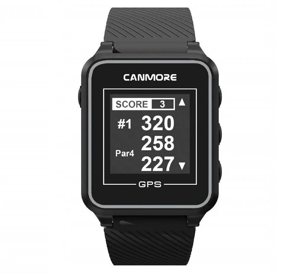 Montre connectée de golf GPS TW-356 noire pour mesurer les distances de tir