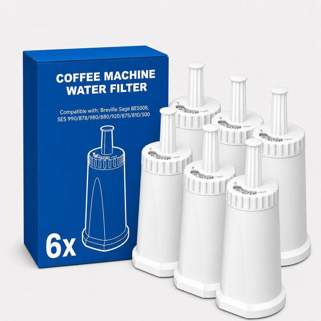 Wasserfilter Ersatz für Sage Kaffeevollautomat, 6 Stück Ersatz für Sage Barista Express Pro Wasserfilter, Water Filter für SES810/SES880/SES920...
