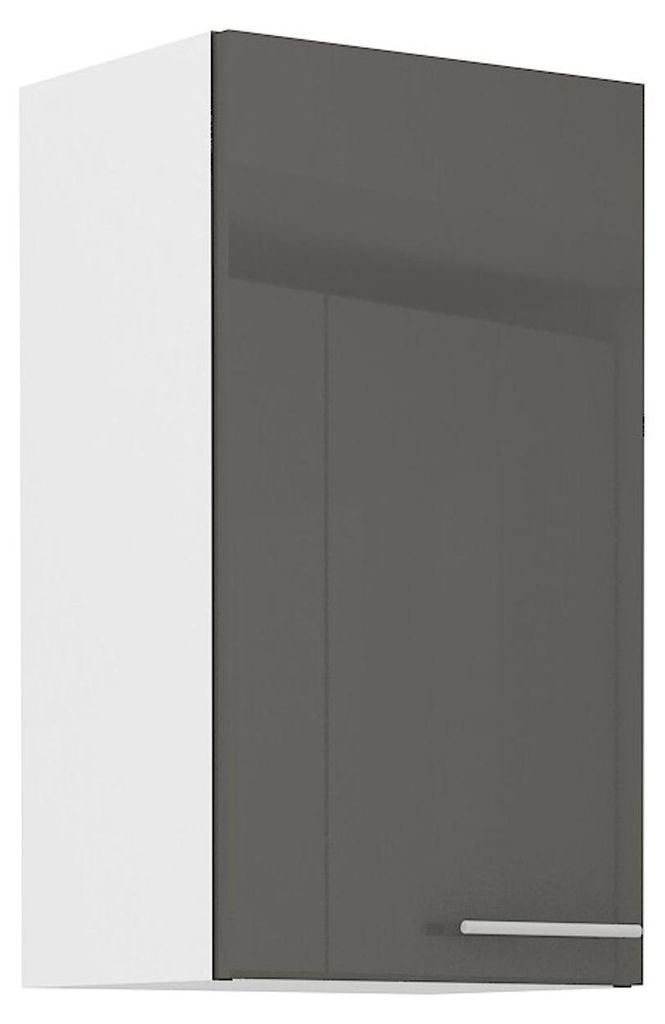 Küche Hängeschrank 40 Lara Grau Hochglanz + Weiss matt Produktbild 