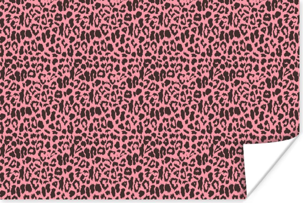 MuchoWow Poster Tiermuster - Rosa - Panther 30x20 cm - Plakate - Print