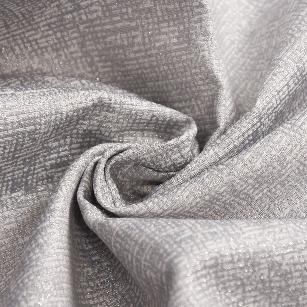 Dekostoff Tischwäschestoff Jacquard-Stoff Struktur Polyester Silberglanz