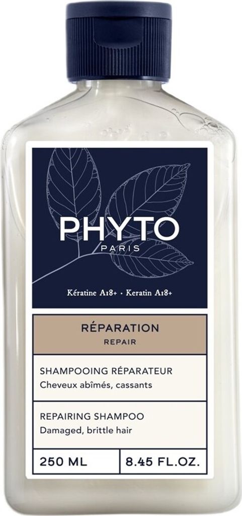 A bottle of Phyto Repair Repairing Shampoo.