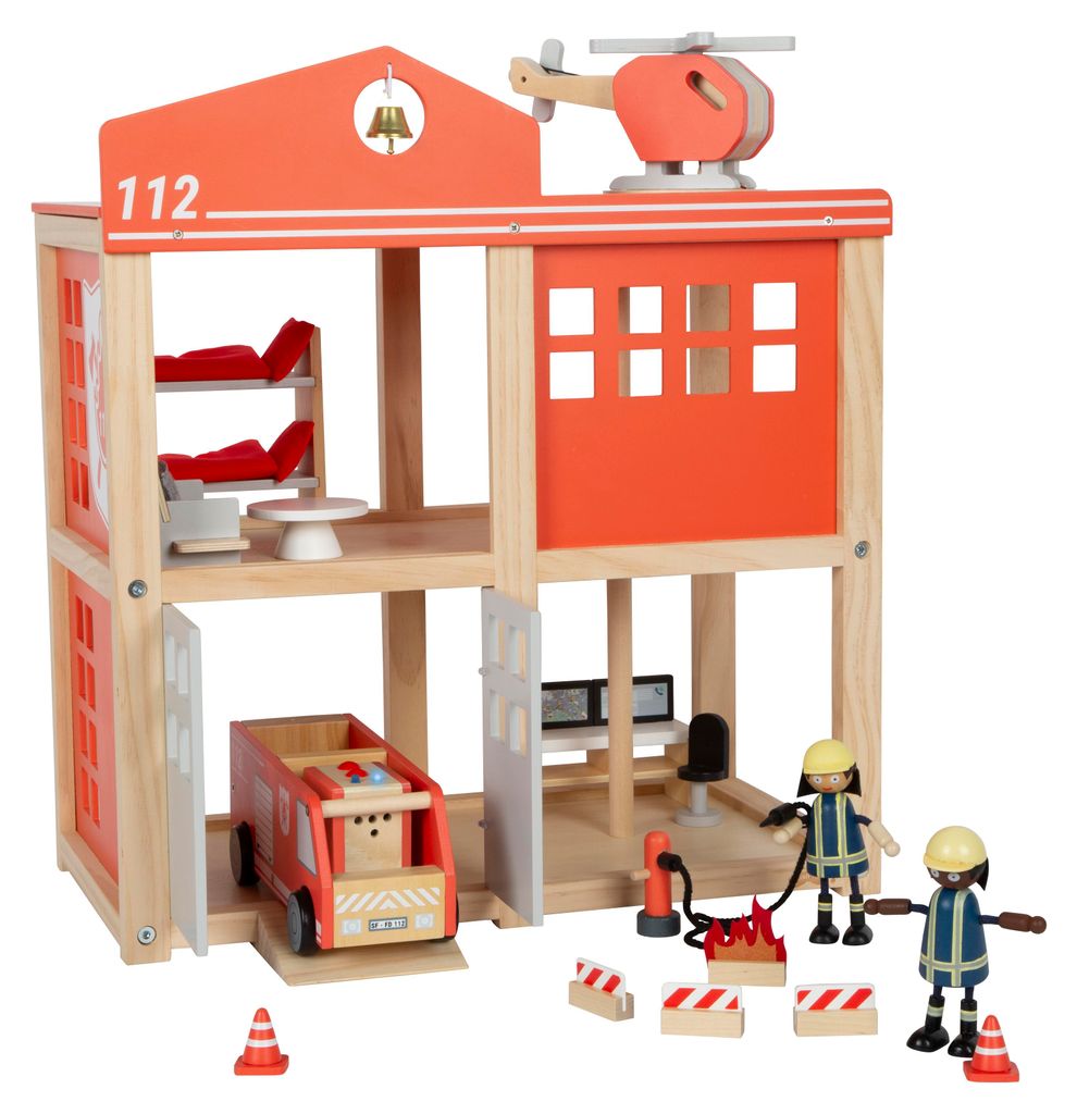 Small Foot - Grande caserne de pompiers en bois avec Image du produit 