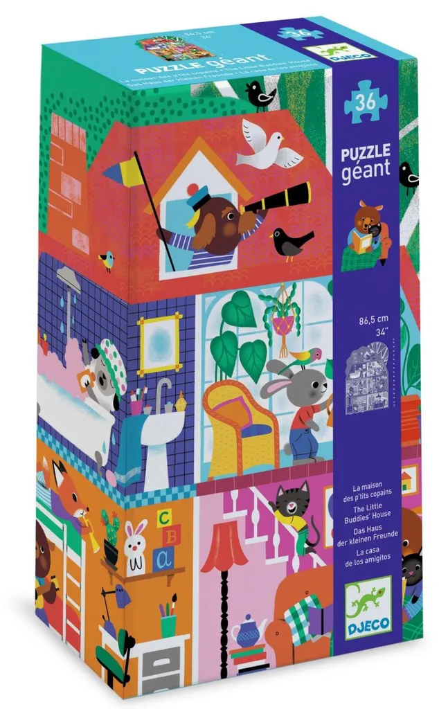 Puzzle géant La maison des petits amis Djeco 20 pièces pour enfant