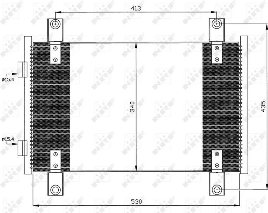 Condenseur climatisation NRF 35501 en aluminium pour Boxer et Ducato