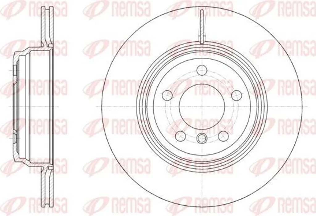 Disque de frein anti-vibration pour BMW Série 3 F30 et Série 4 F36 REMSA