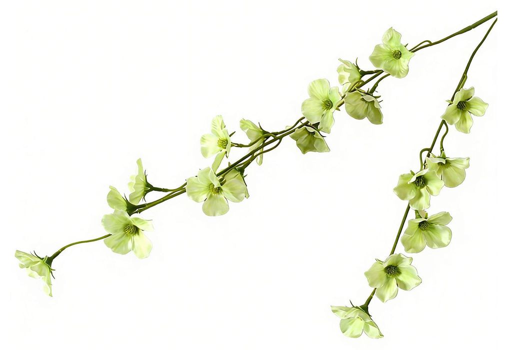Künstlicher Zierapfelblütenstiel, realistischer künstlicher Begonienzweig mit langem Stiel, künstliche Blumen für Frühling, Sommer, drinnen, ...
