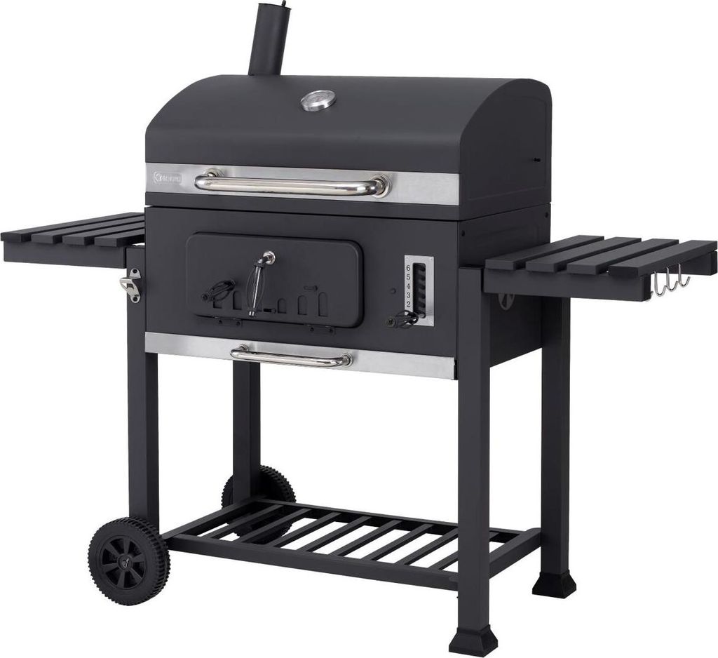 A charcoal grill on a white background.