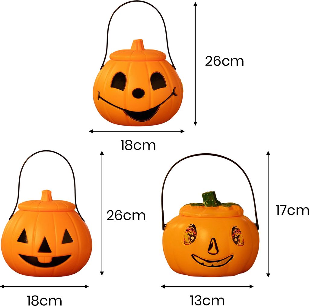 Halloween-Kürbis-Tasche, weiche Haptik, bezauberndes Vlies-Design mit verlängertem Griff, schafft Atmosphäre, Süßigkeiten-Tasche