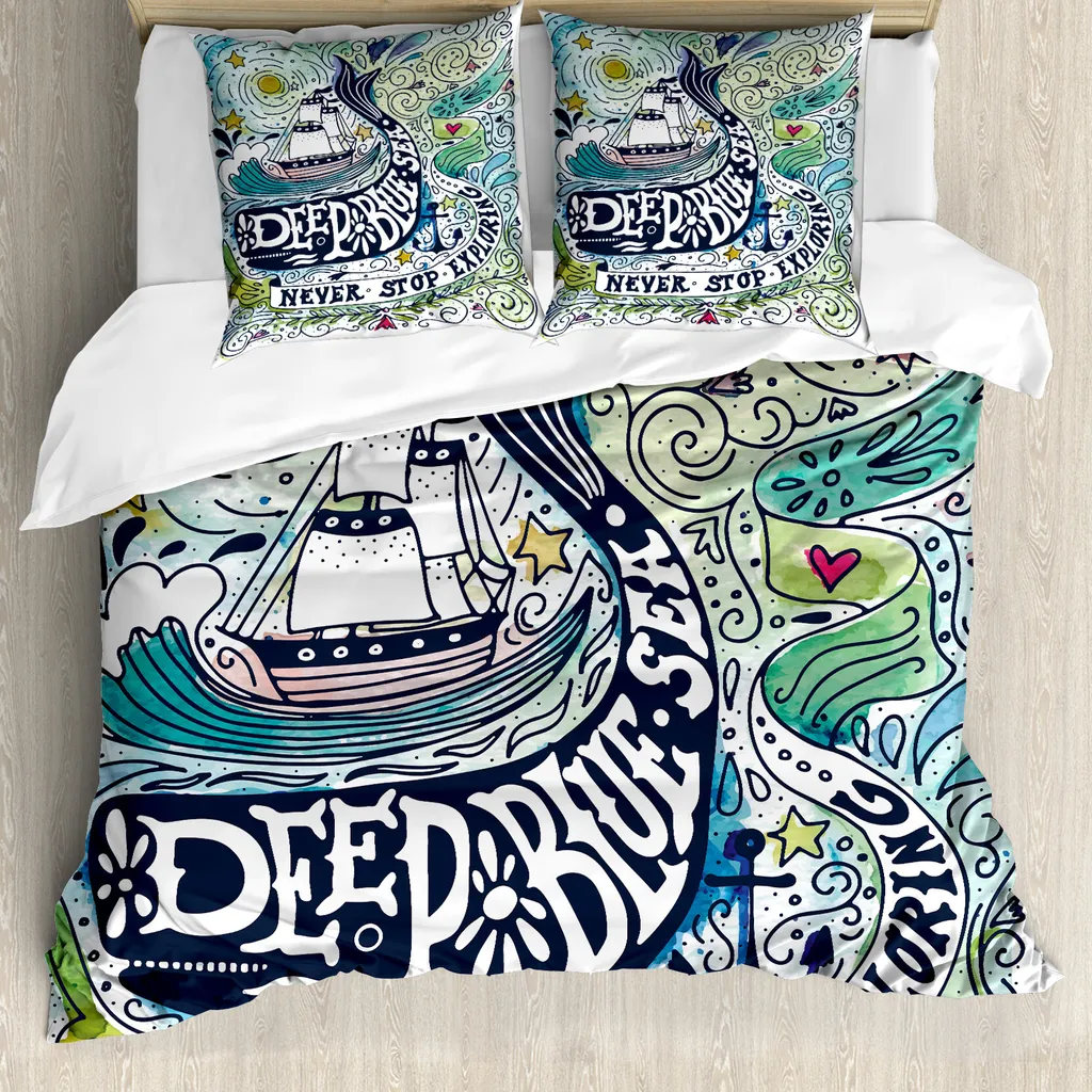 Set Letto ABAKUHAUS Isola delle Balene 200x200 Microfibra Premium