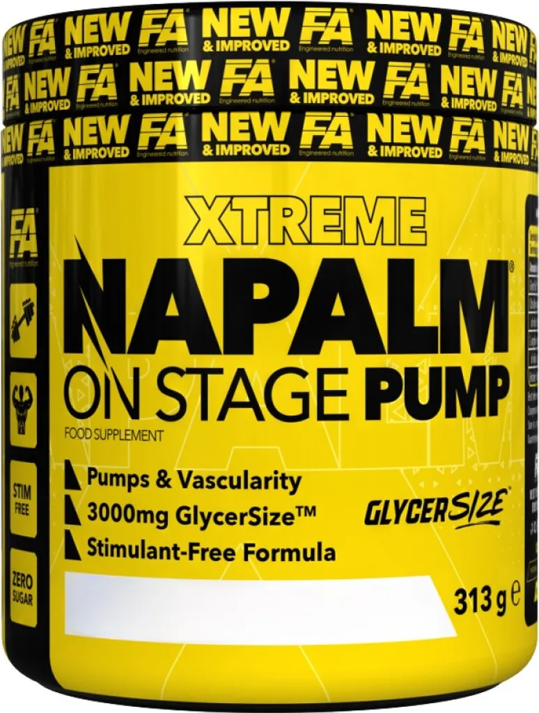 NAPALM On Stage Pump Pre-Workout sans stimulant Saveur Mangue Citron 350g