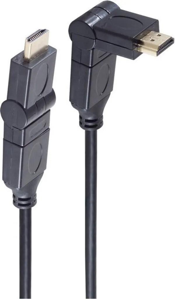 Câble HDMI A mâle coudé shiverpeaks BASIC-S de 2m pour espaces réduits - 2
