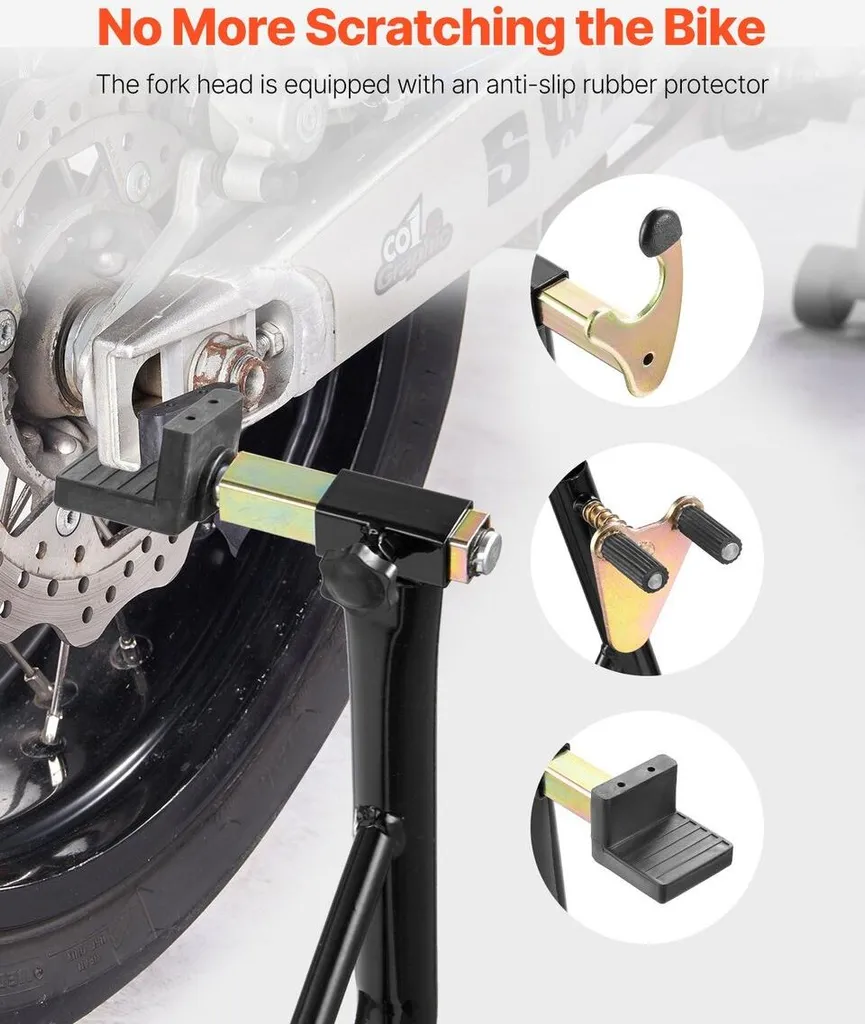 Support de moto avant et arrière Spoolift Paddock de 1100 lb noir