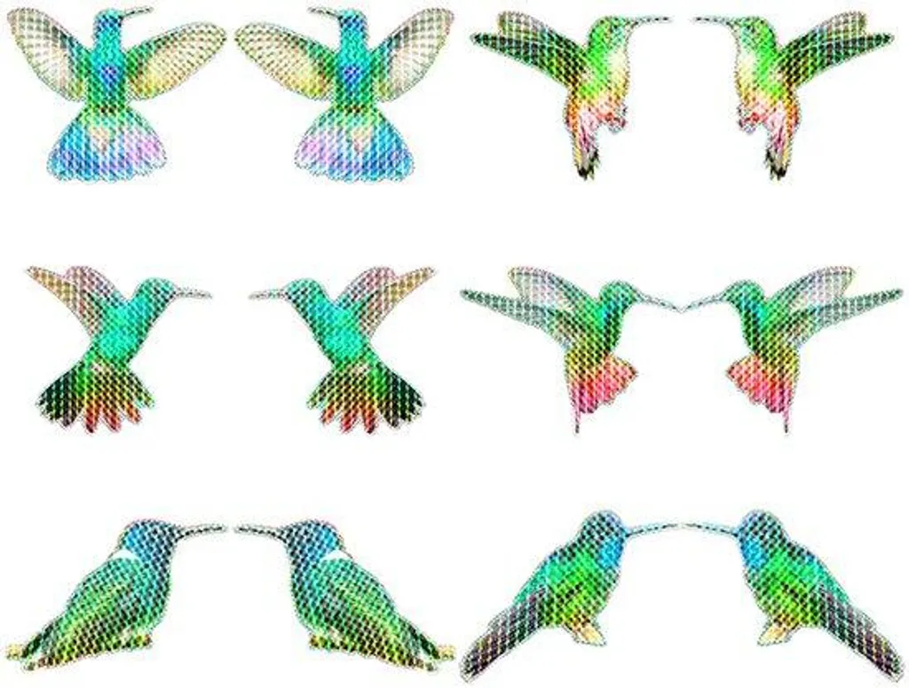 Déco Murale Colibri Jaune Magnétique : Décorez sans Traces ni Trous (6 paires)