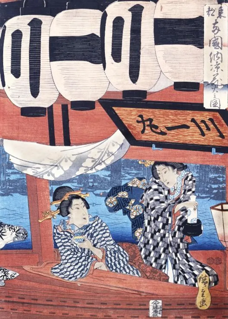 Puzzle d'art Grafika Hiroshige 500 pièces : Feux d'artifice de Ryogoku