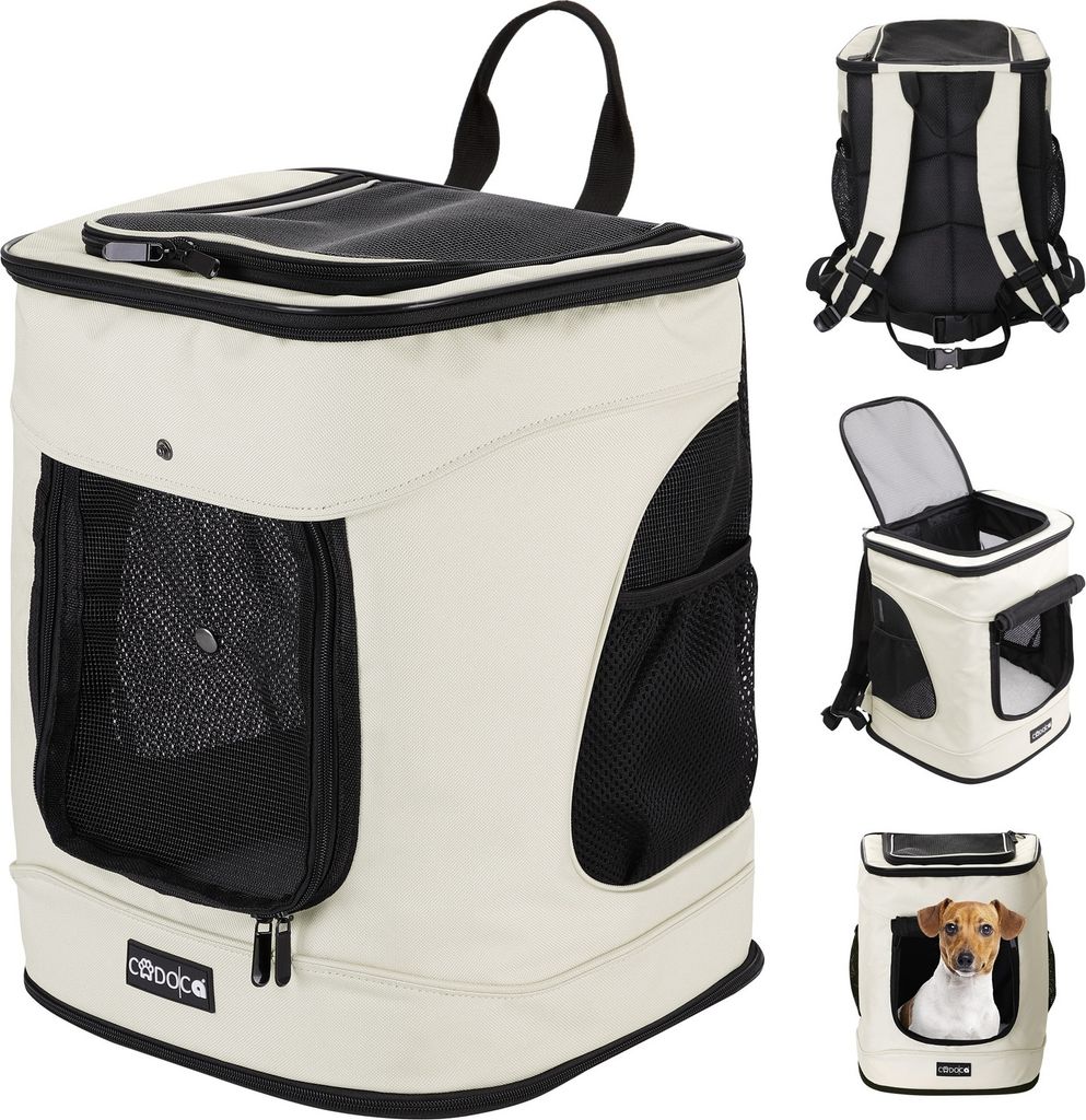 CADOCA® Haustierrucksack bis 20 kg verstellbare Gurte Produktbild 11