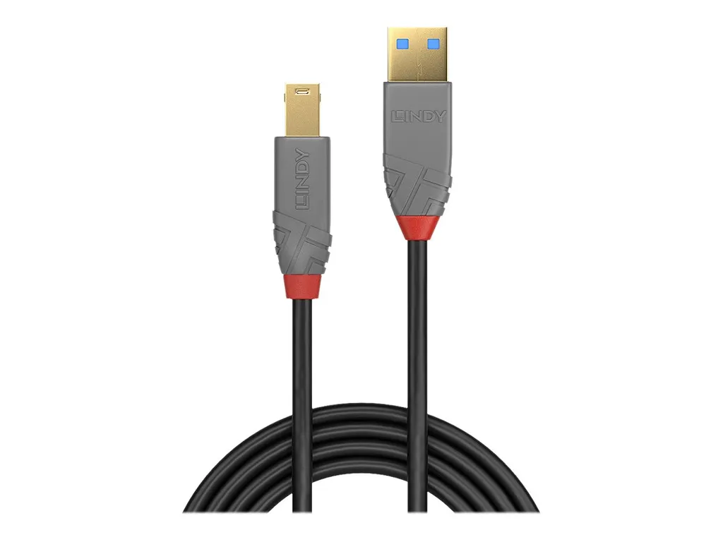 Cavo USB 3.0 A-B LINDY 36740 Anthra Line 0.5m | Alta Prestazione - 2