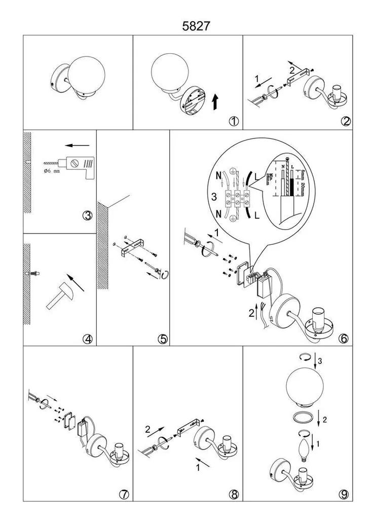 Applique Bagno Moderna Rabalux Togo 5827 Bianca E14 IP44 Metallo - 14