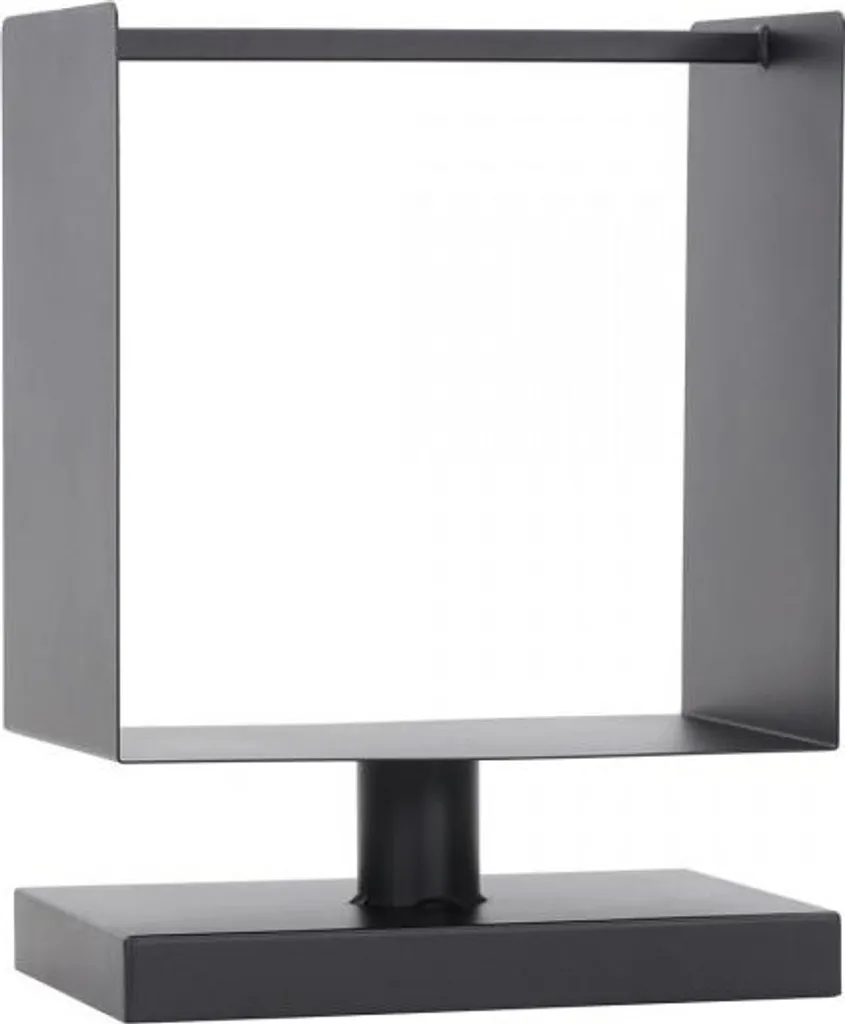 Range bûches robuste en acier noir 60cm avec structure carrée stable - 10