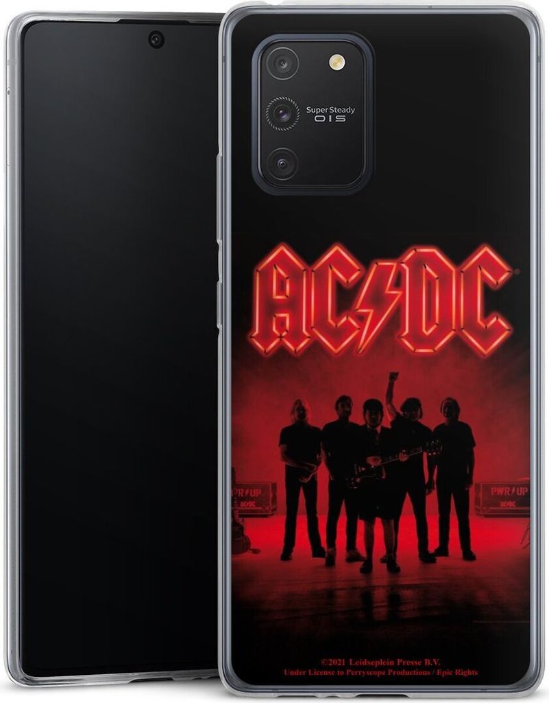 DeinDesign Slim Hülle für Samsung Galaxy S10 Lite Silikon Case Ultra Dünn Handyhülle ACDC Band Offizielles Lizenzprodukt