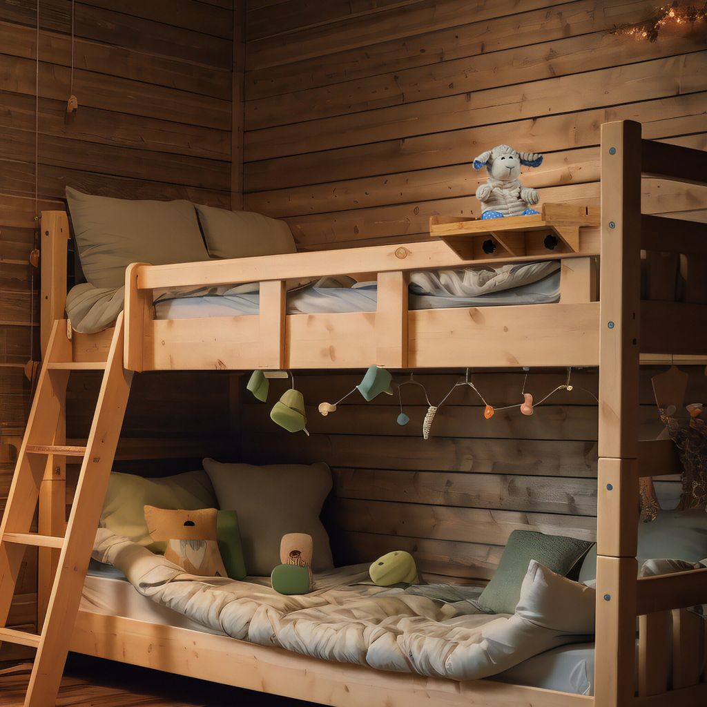 Relaxdays Bettablage, Mini-Nachtisch zum Klemmen, Bett & Produktbild 